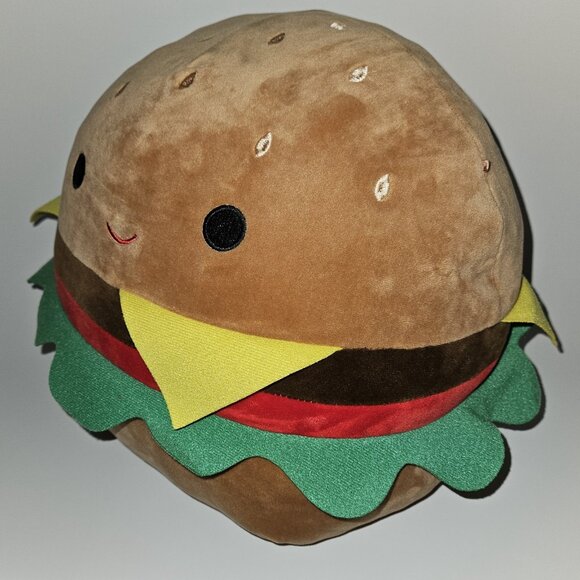 Squishmallows Carl Cheeseburger Plush 12" Stuffed Toy Hamburger Kellytoy - Picture 2 of 10